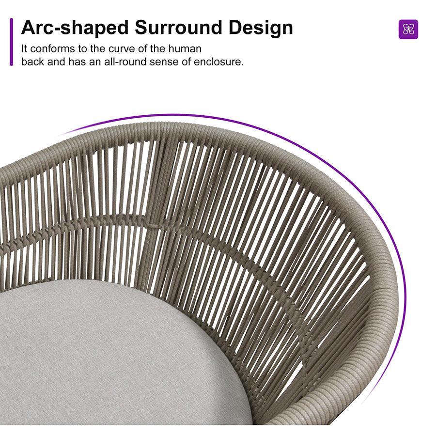 PURPLE LEAF Buler – Ensemble salon de terrasse moderne 4/8 pièces avec fauteuils en rotin, canapé et table basse pour bord de piscine