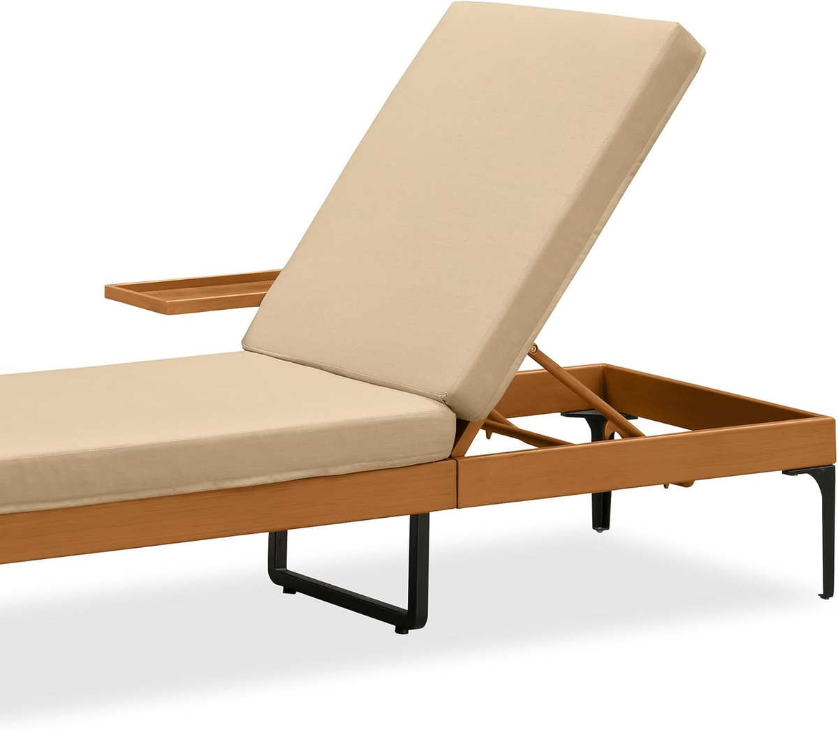 PURPLE LEAF – Chaise longue extérieure Sunbrella inclinable avec coussin pour terrasse, piscine, balcon et jardin