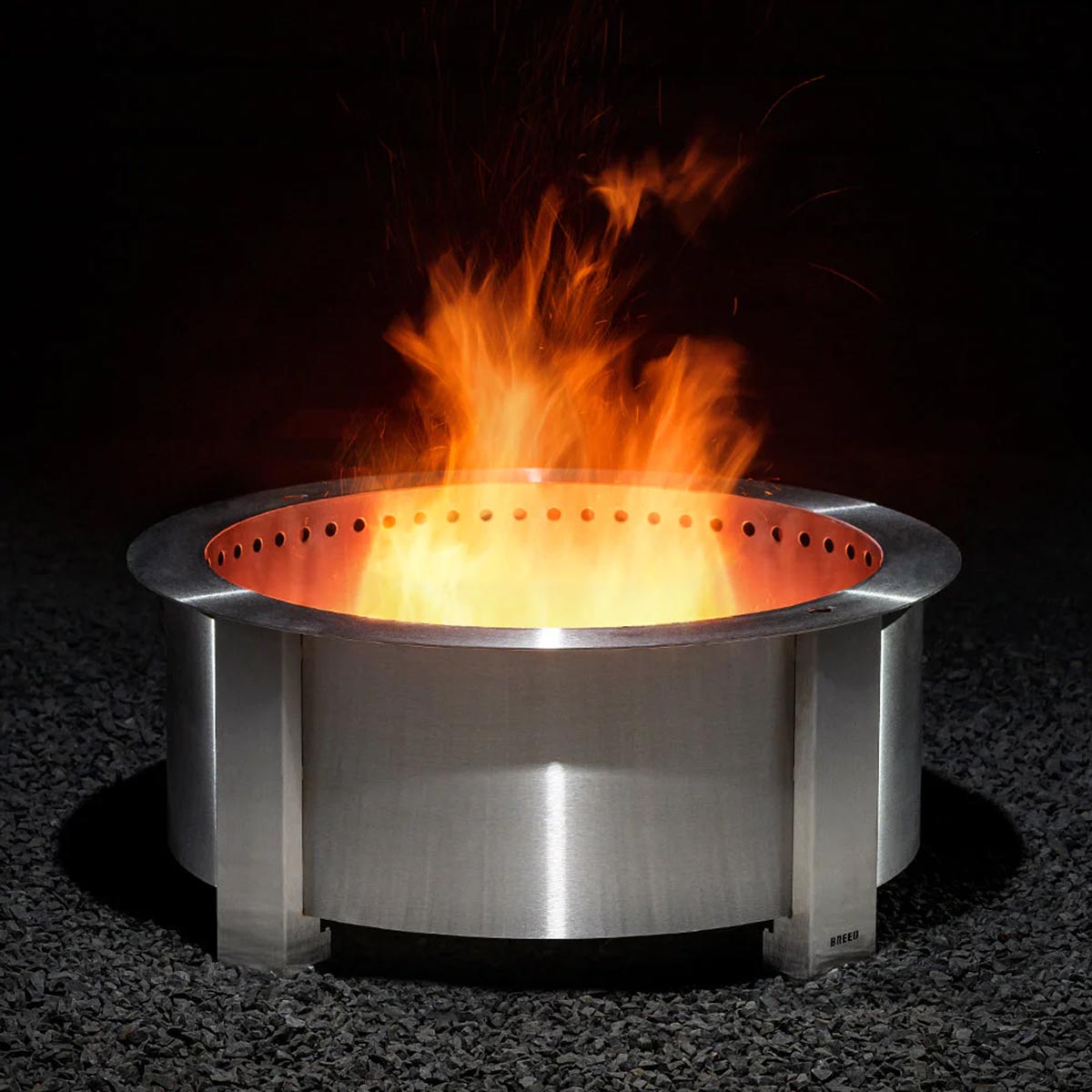 BREEO X Series 30 – Brasero sans fumée Stainless avec outil de retrait des cendres