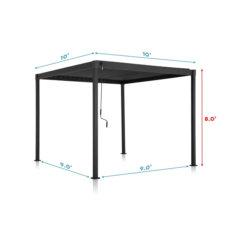 80/88S – Pergola à structure en acier avec toit à lames orientables réglables