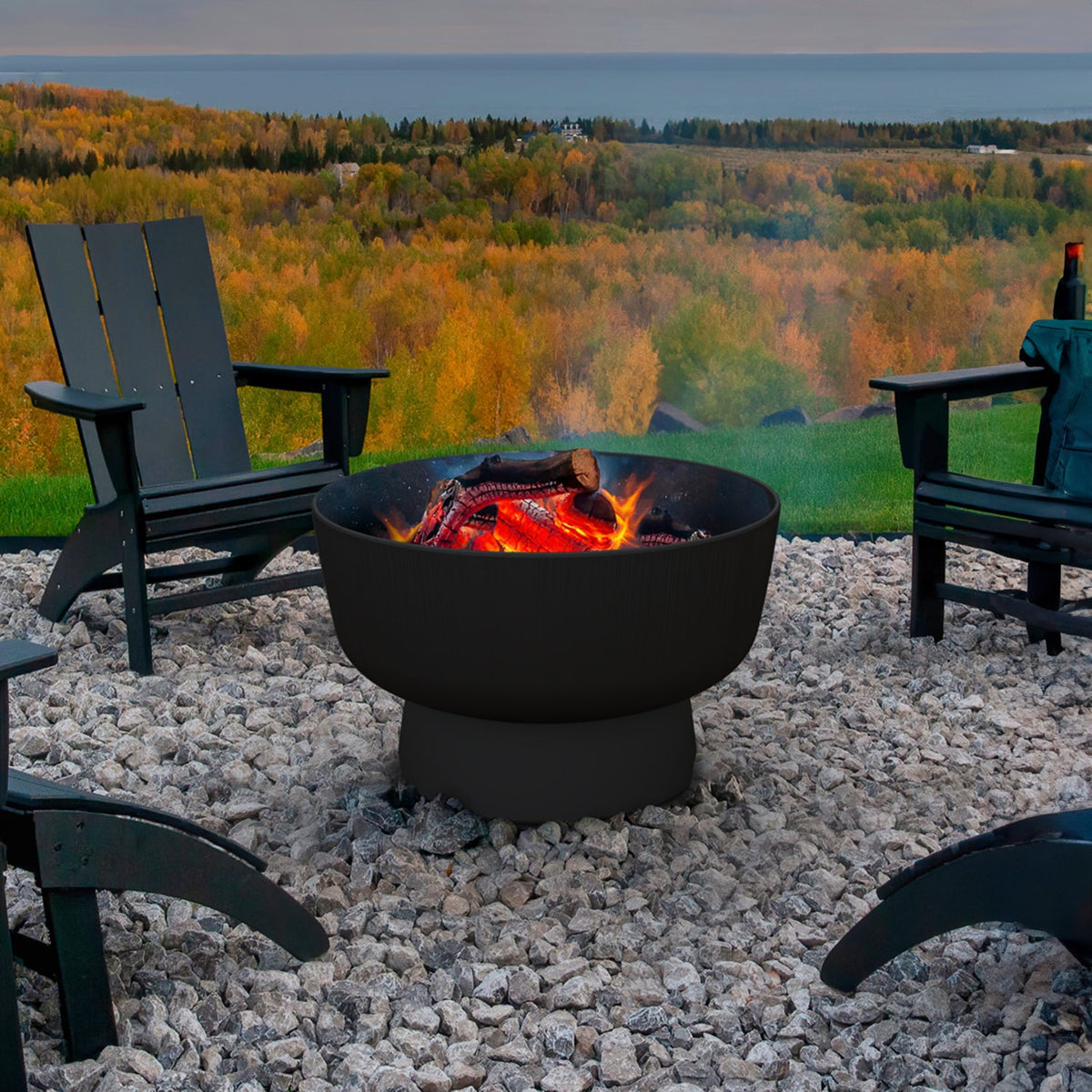 Cosmo 24” – Brasero en fonte avec base basse