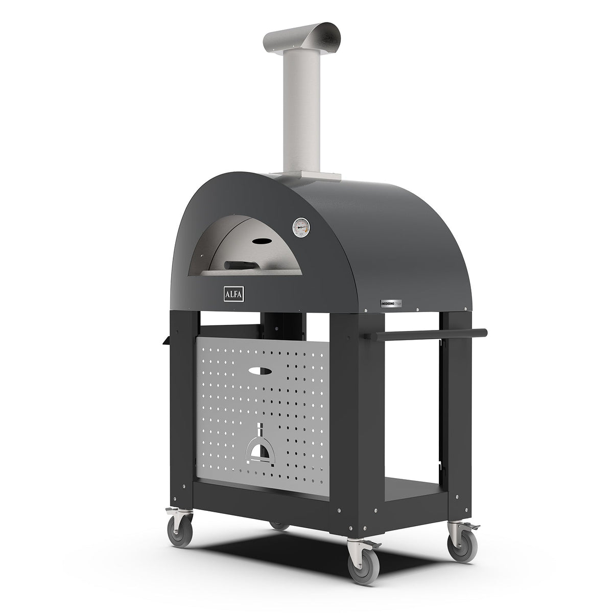 Alfa Moderno 2 Pizze – Four à pizza à gaz avec base roulante