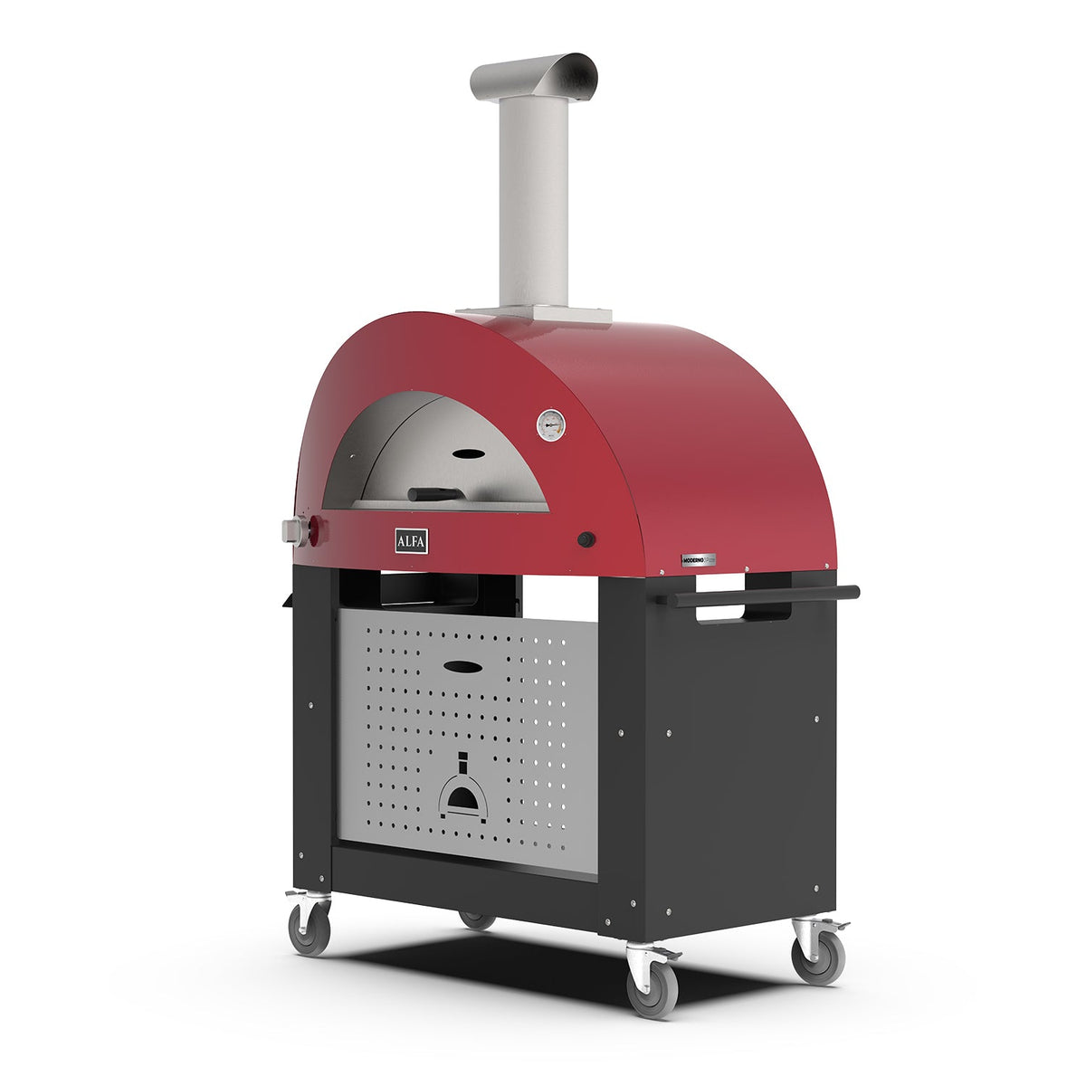 Alfa Moderno 3 Pizze – Four à pizza à gaz avec base roulante