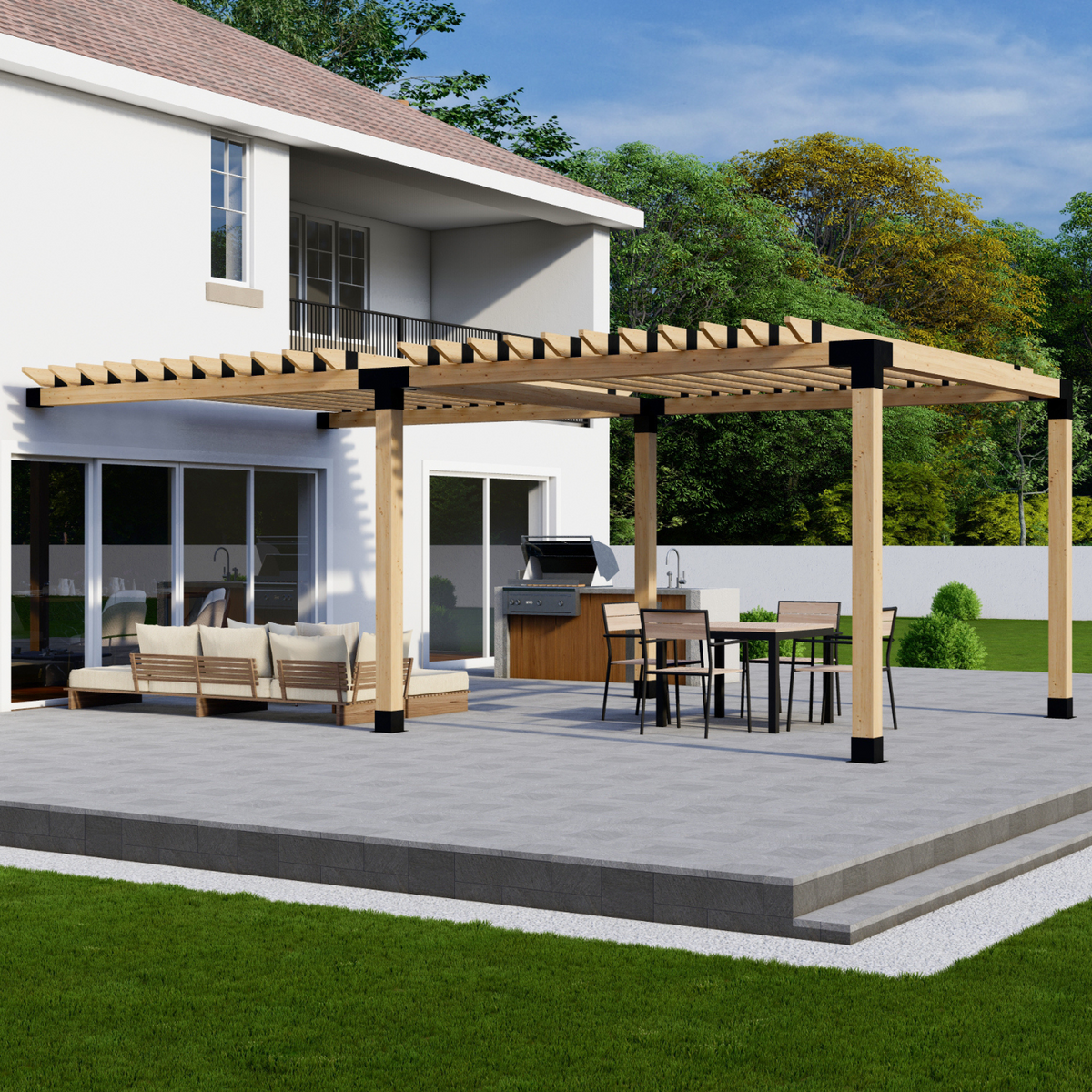 Kit de pergola adossée sur mesure