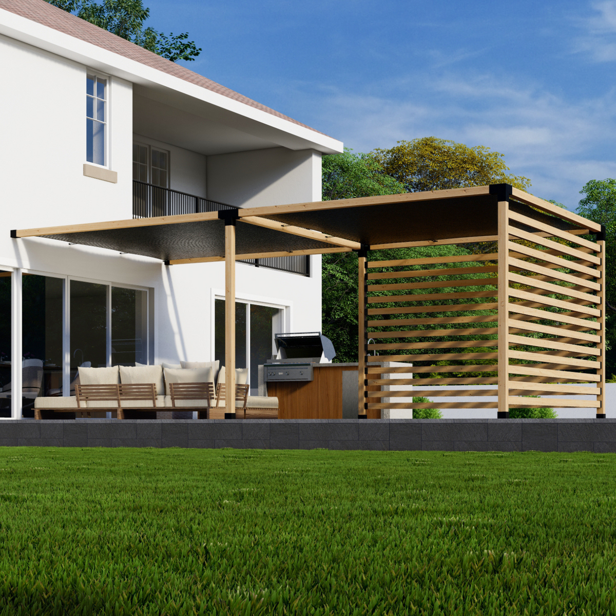 Kit pour installer une pergola sur une terrasse existante