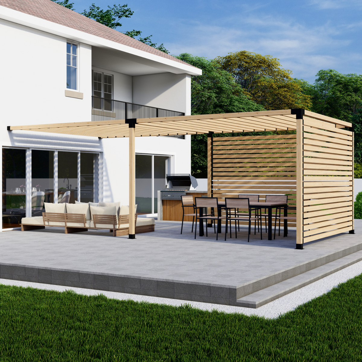 Kit DIY pour pergola adossée à la maison