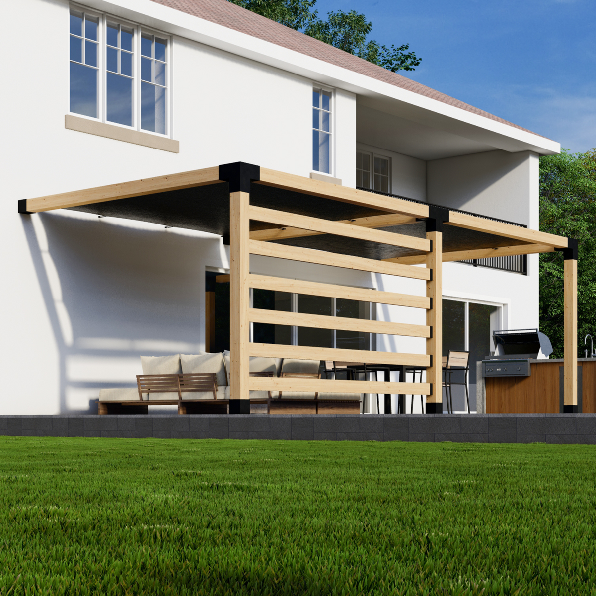 Kit de pergola pour terrasse
