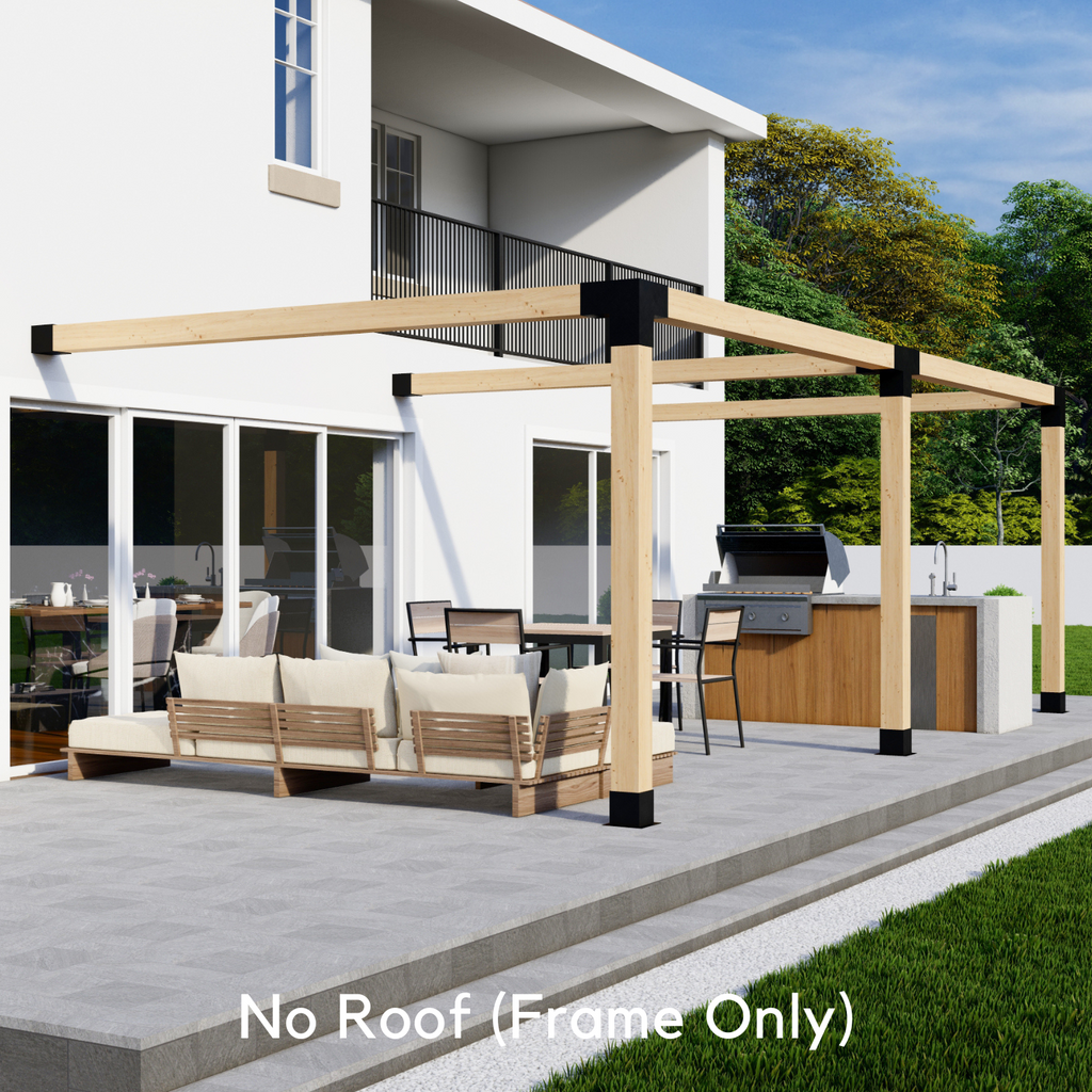 Pergola adossée à la maison 14' x 8' avec toit