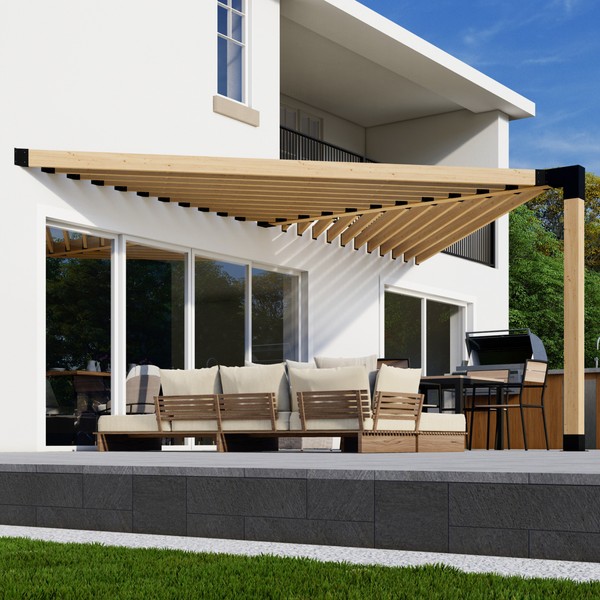 Kit DIY de pergola pour barbecue