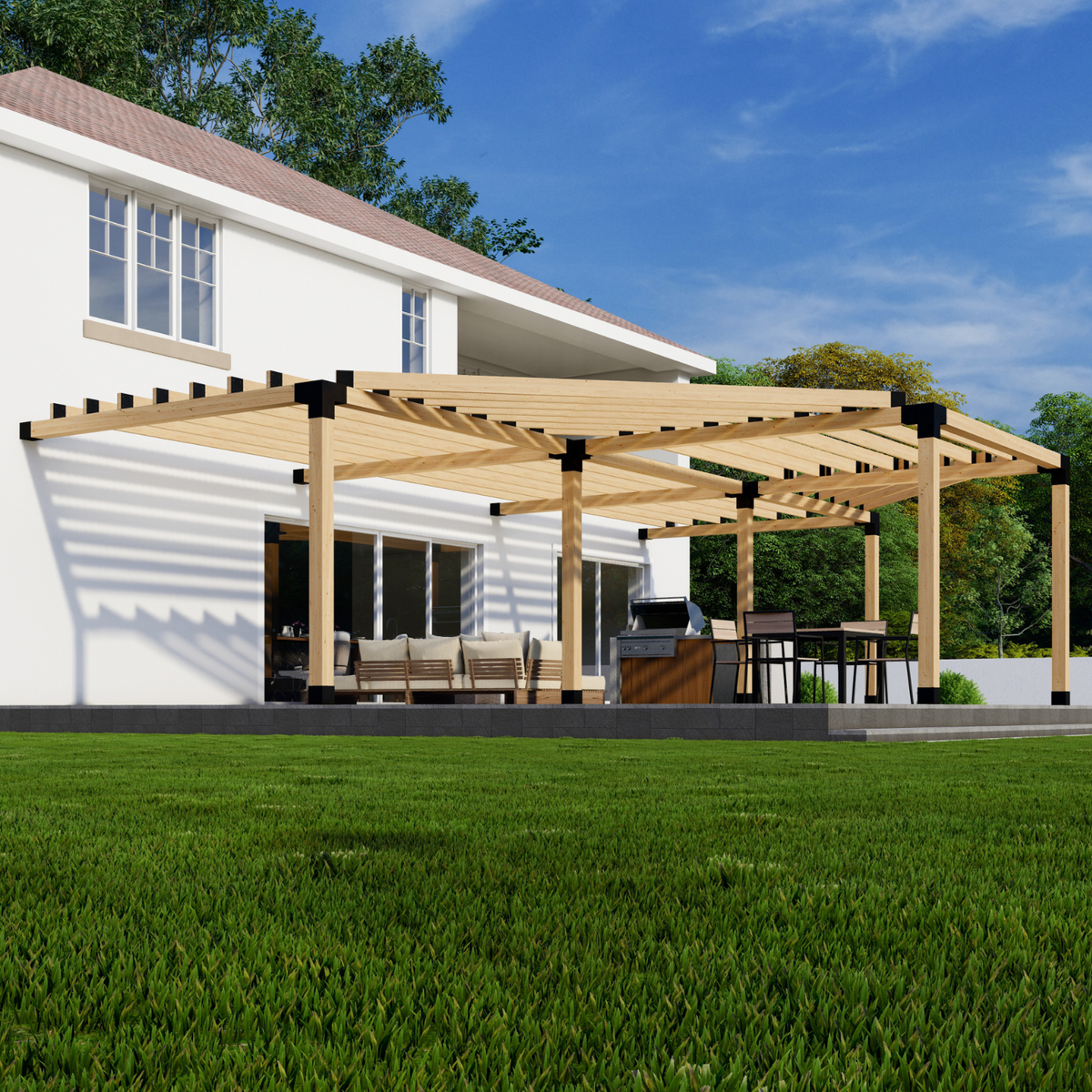 Kit de pergola en demi-cercle – Pour pergola à 6 sections jusqu’à 36' x 24'