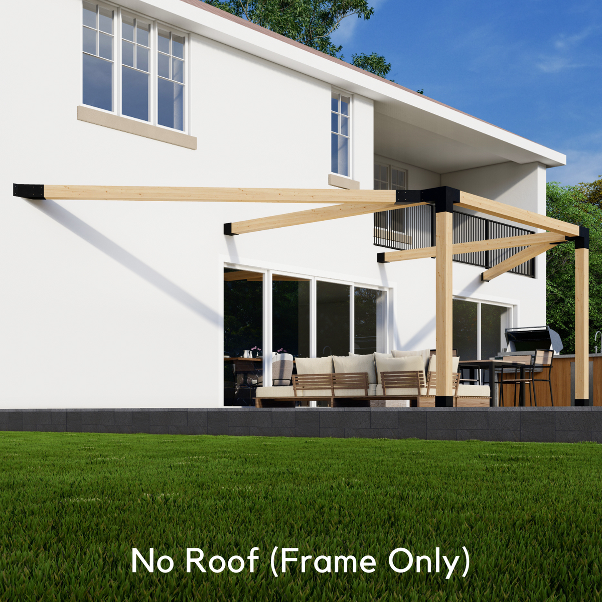 Kit pour construire une pergola sur une terrasse existante – Toute taille jusqu’à 36' x 12'
