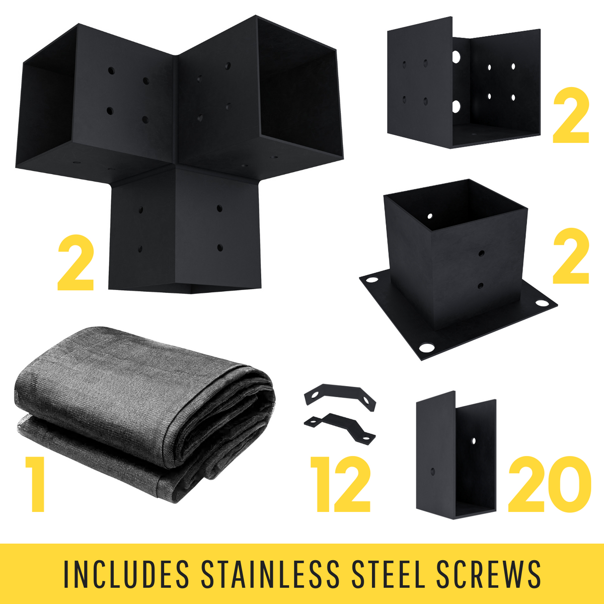 Kit pour pergola avec couverture en toile