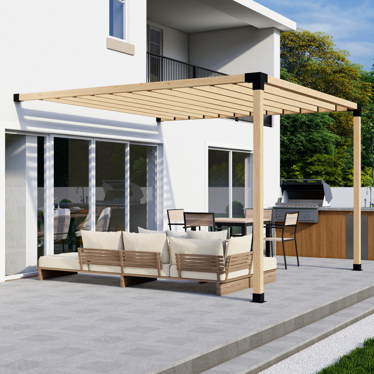 Kit simple de pergola extérieure