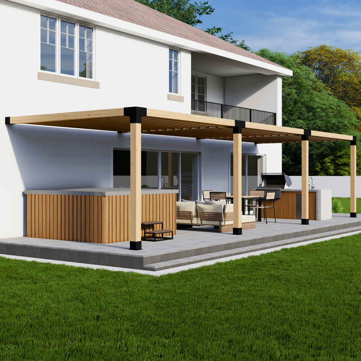 Kit de supports 6x6 pour pergola