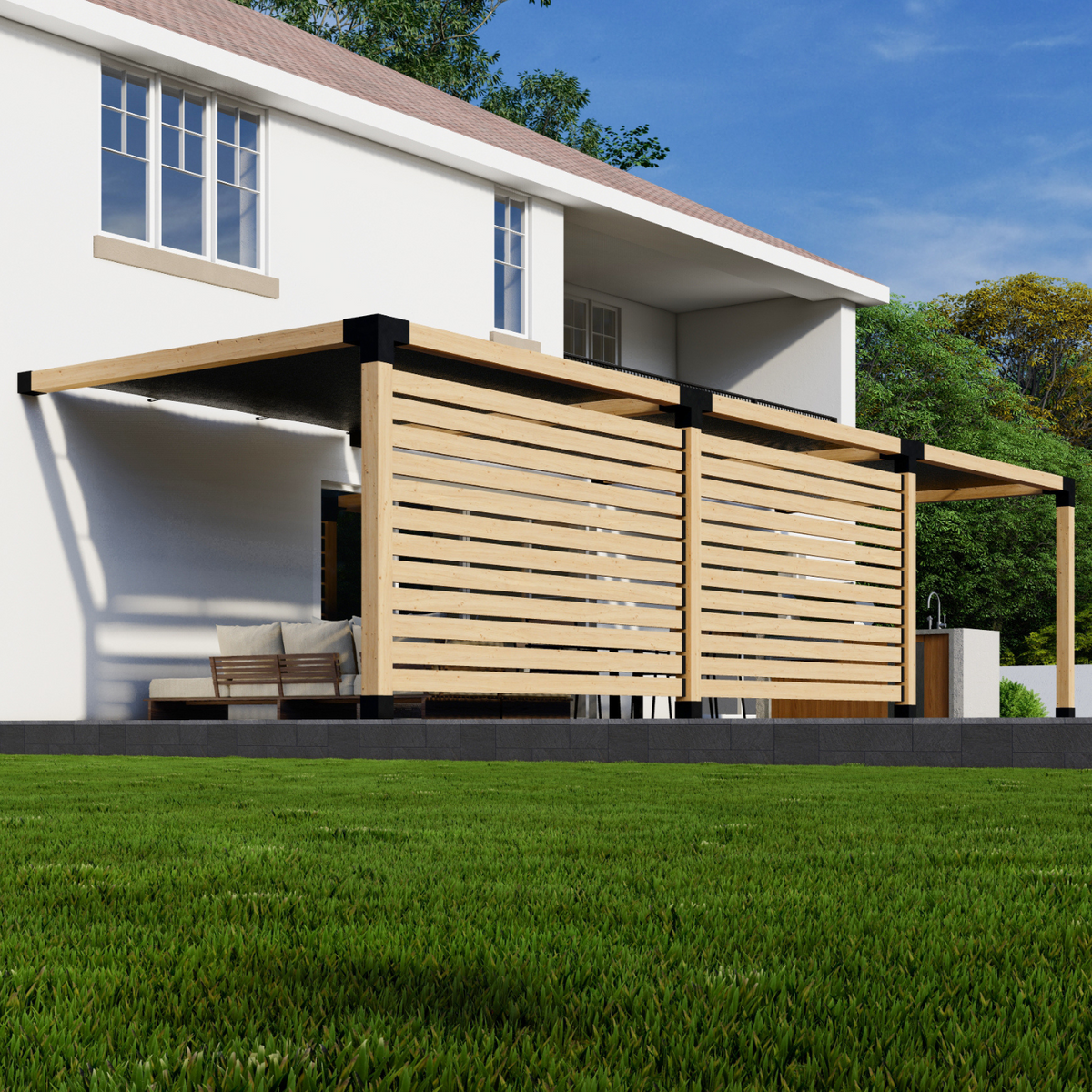Kit de pergola à toit souple