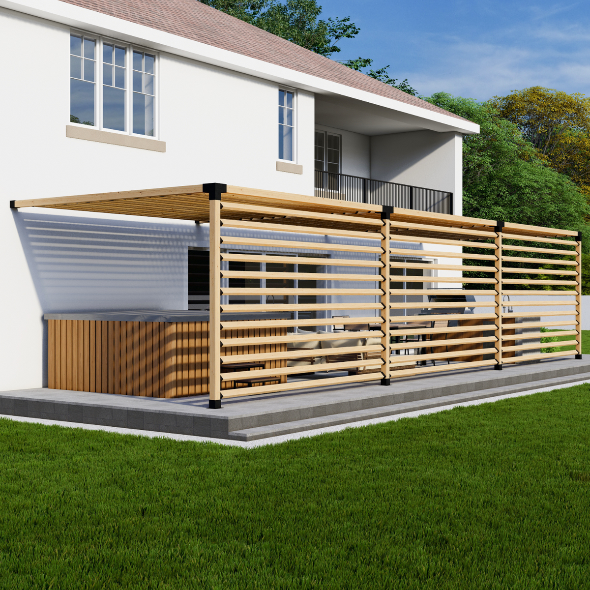 Kit pour construire une pergola pour terrasse arrière