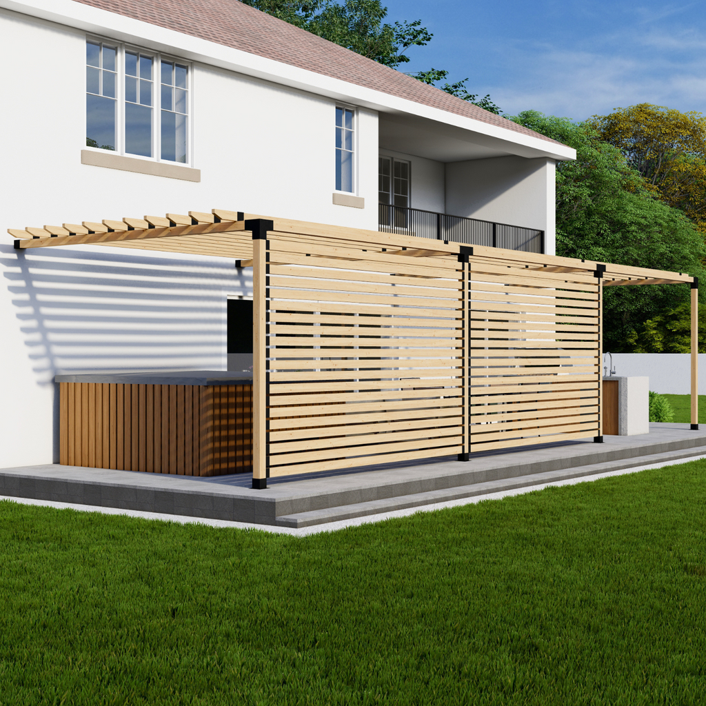 Kit de supports pour pergola en bois de charpente adossée à la maison