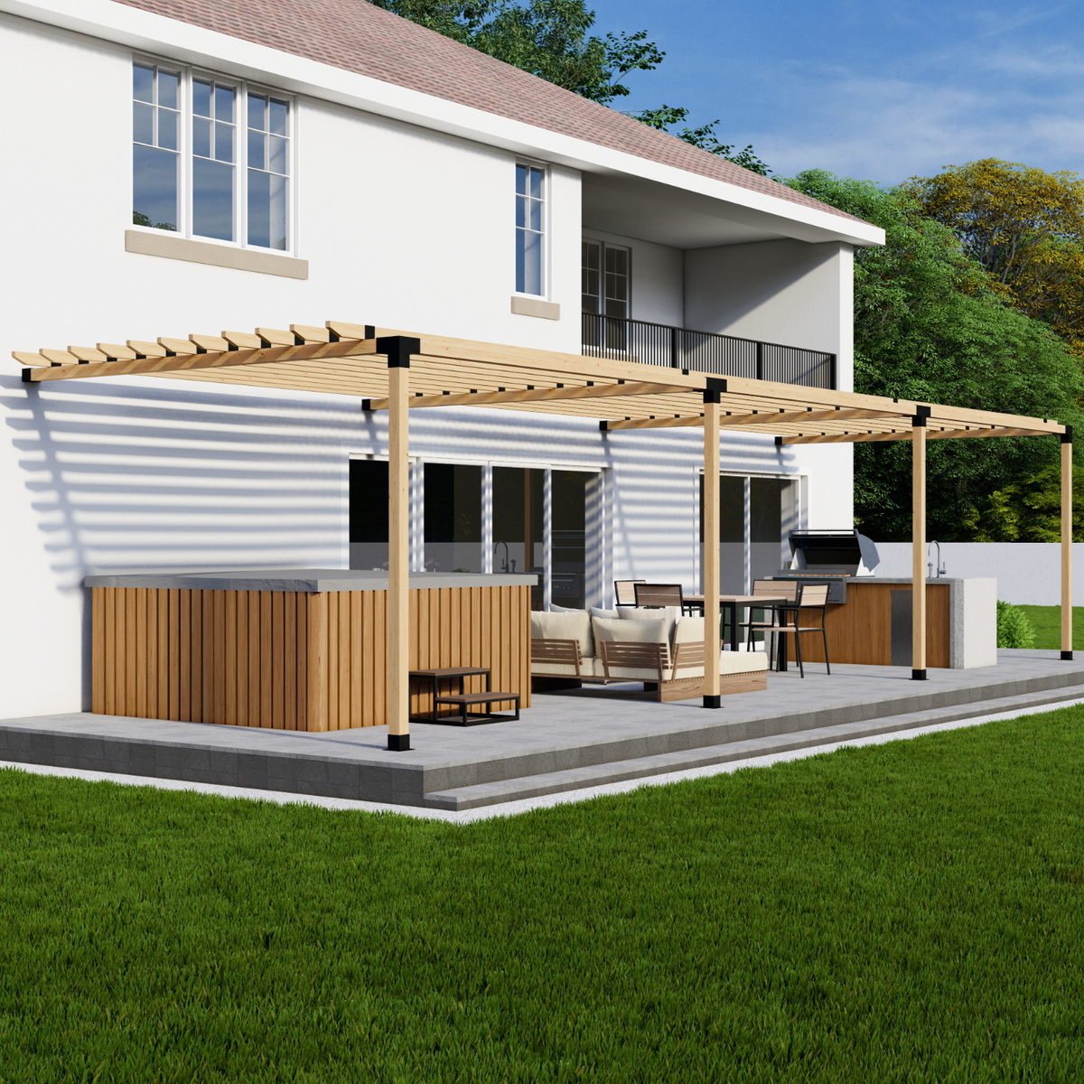 Kit de pergola pour terrasse ou spa