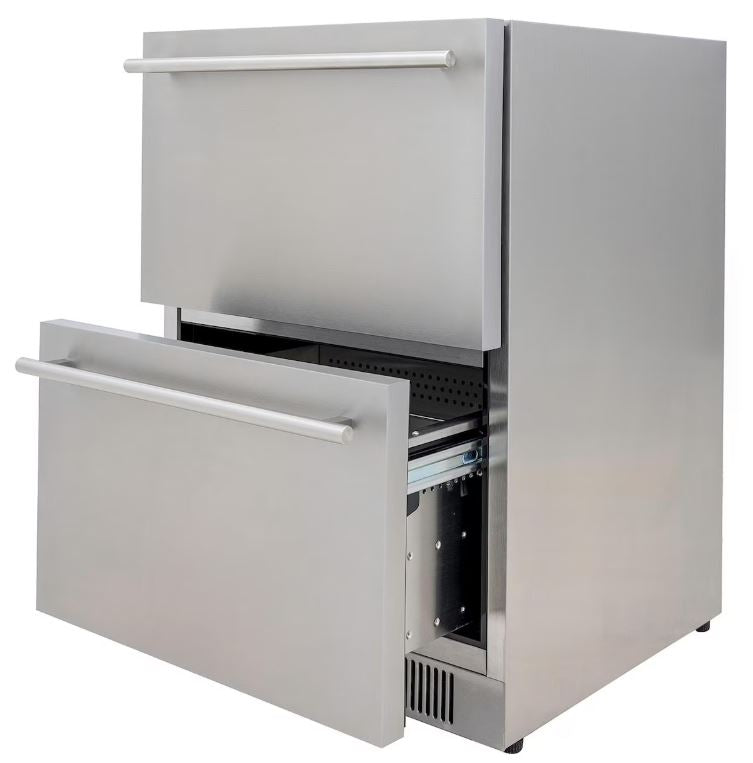 Blaze 24" 5.1 Cu Ft. – Réfrigérateur extérieur à double tiroir en acier inoxydable – BLZ-SSRF-DBDR5.1
