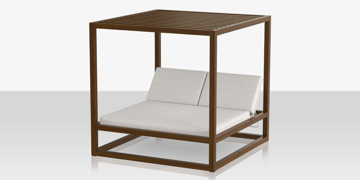 Breeze – Lit de repos, lattes supérieures en aluminium aspect bois