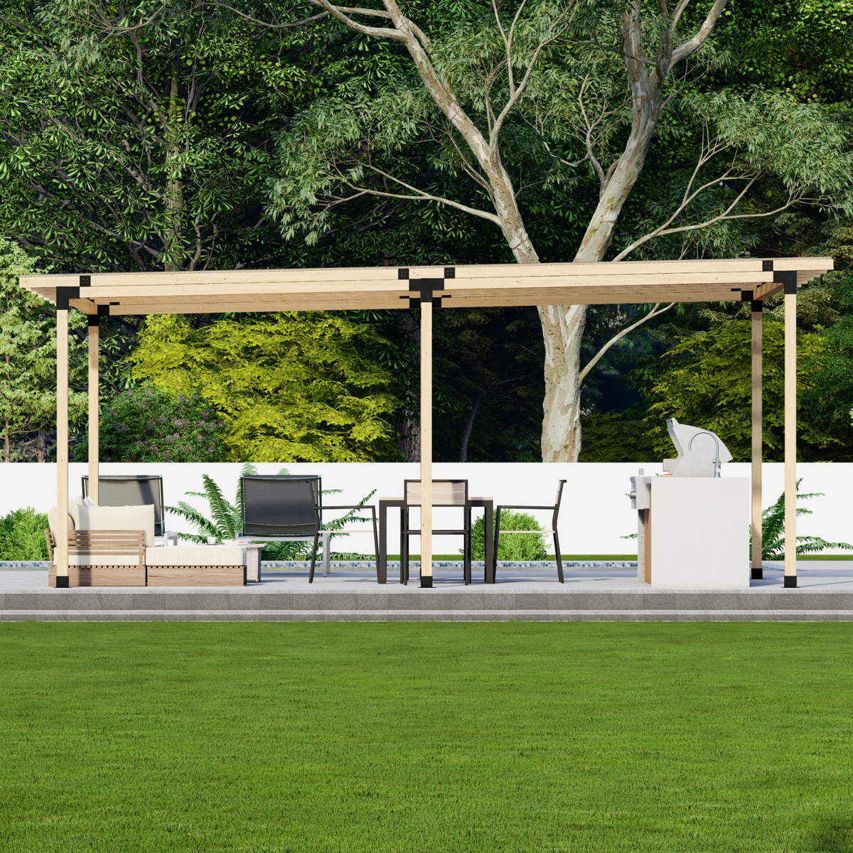 Kit DIY de couverture de pluie extérieure pour terrasse