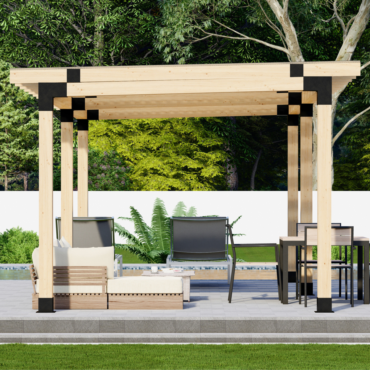 Kit de toit plat pour terrasse couverte