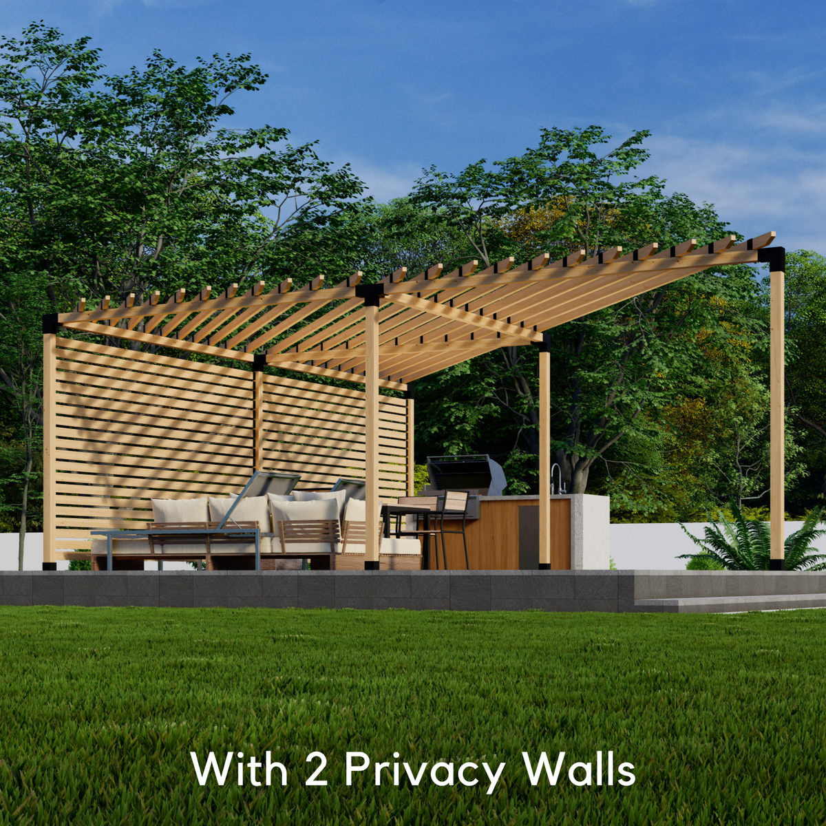 Kit de pergola triangulaire à 3 côtés