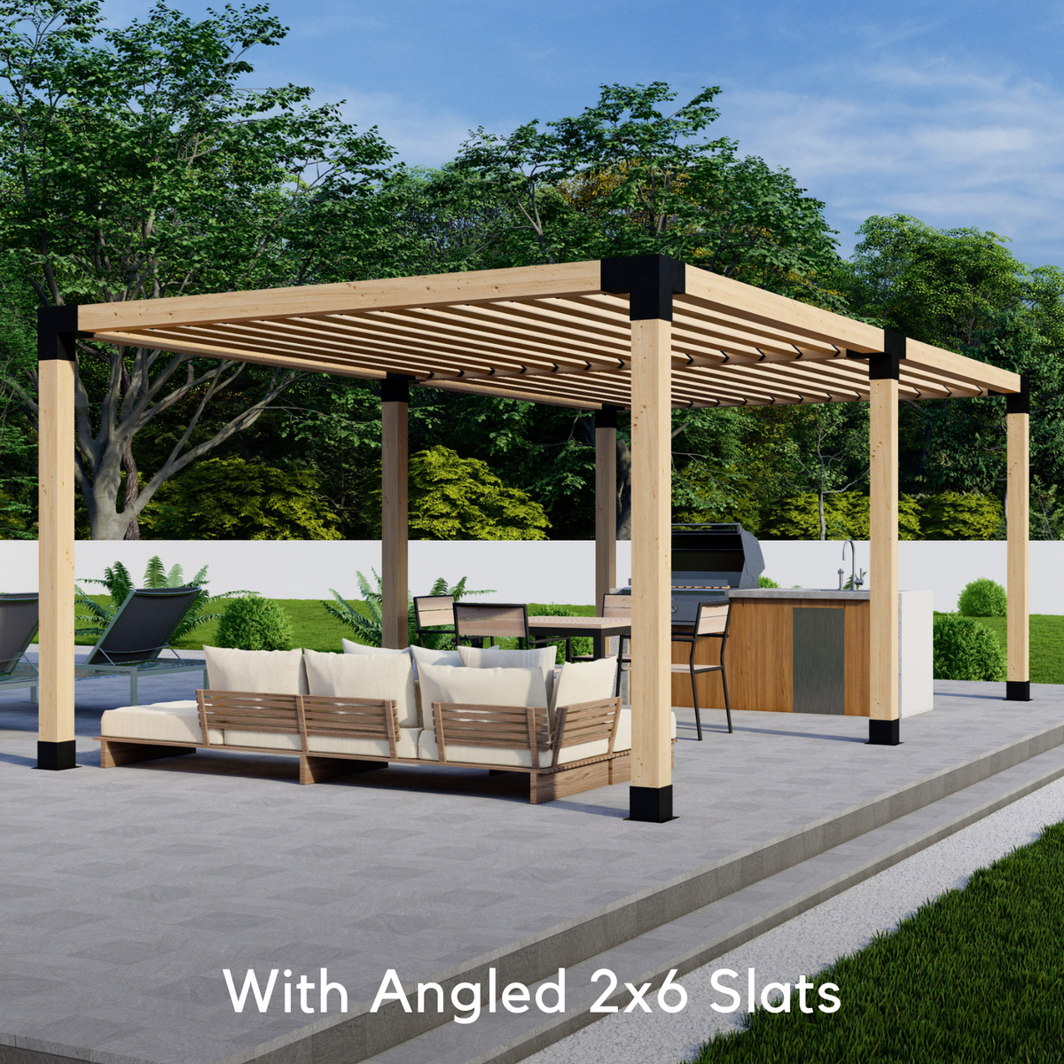 Pergola autoportante 13' x 10' avec toit