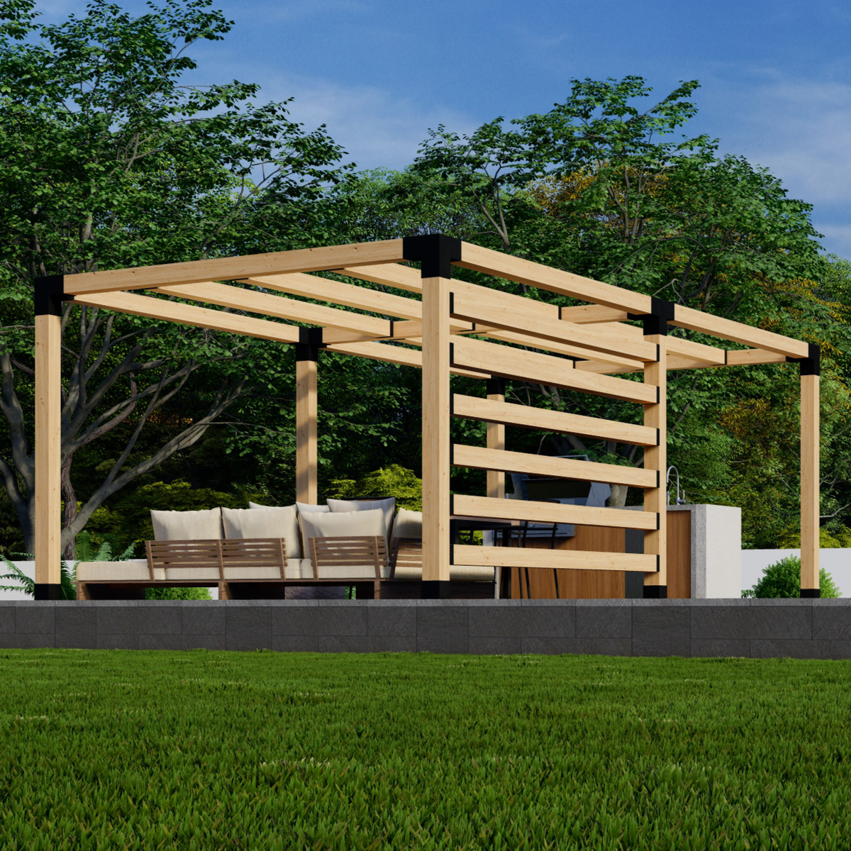 Kit DIY pour construire une pergola dans le jardin arrière