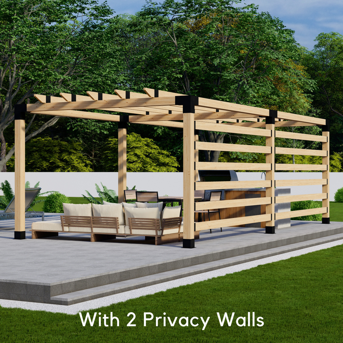 Kit pour pergola autoportante près de la maison ou dans le jardin