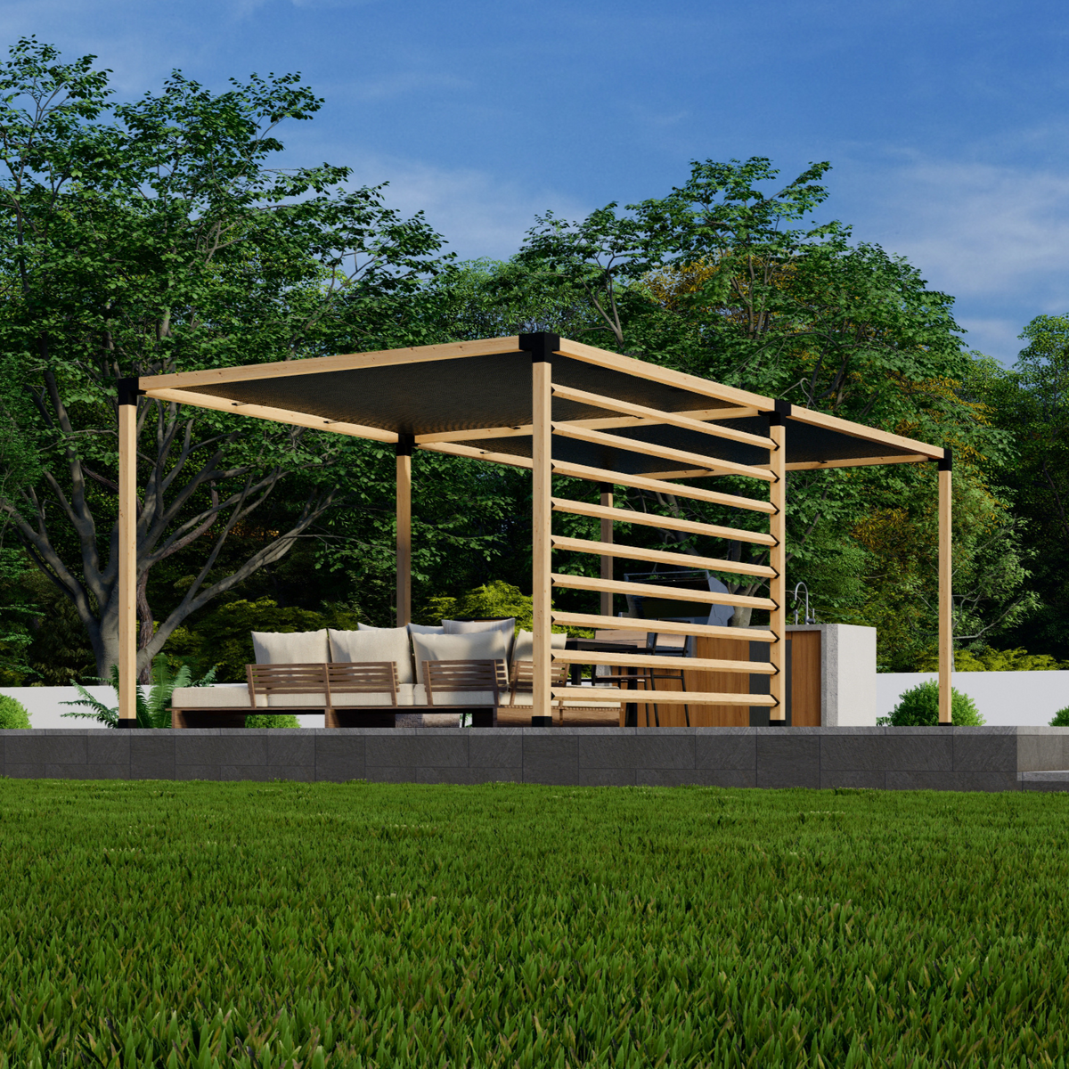 Kit de pergola facile à monter pour pergola autoportante ou murale