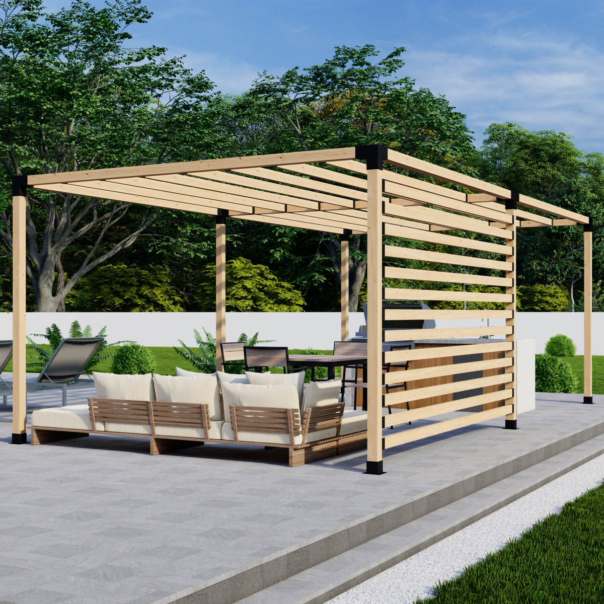 Kit pour construire une pergola extérieure