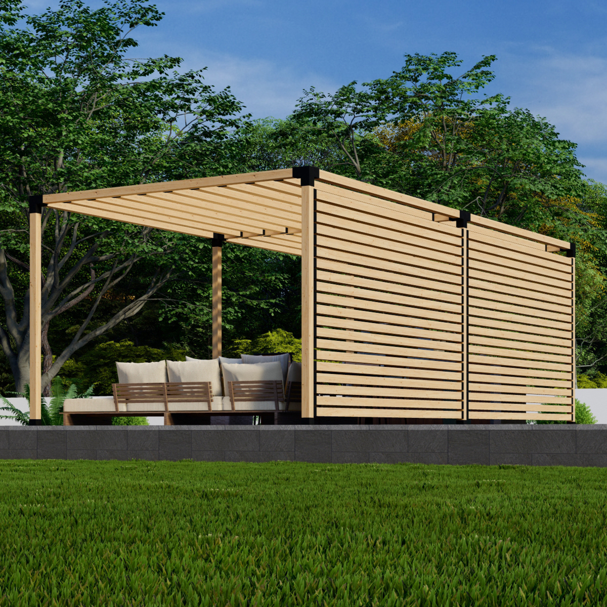 Kit DIY de pergola avec parois