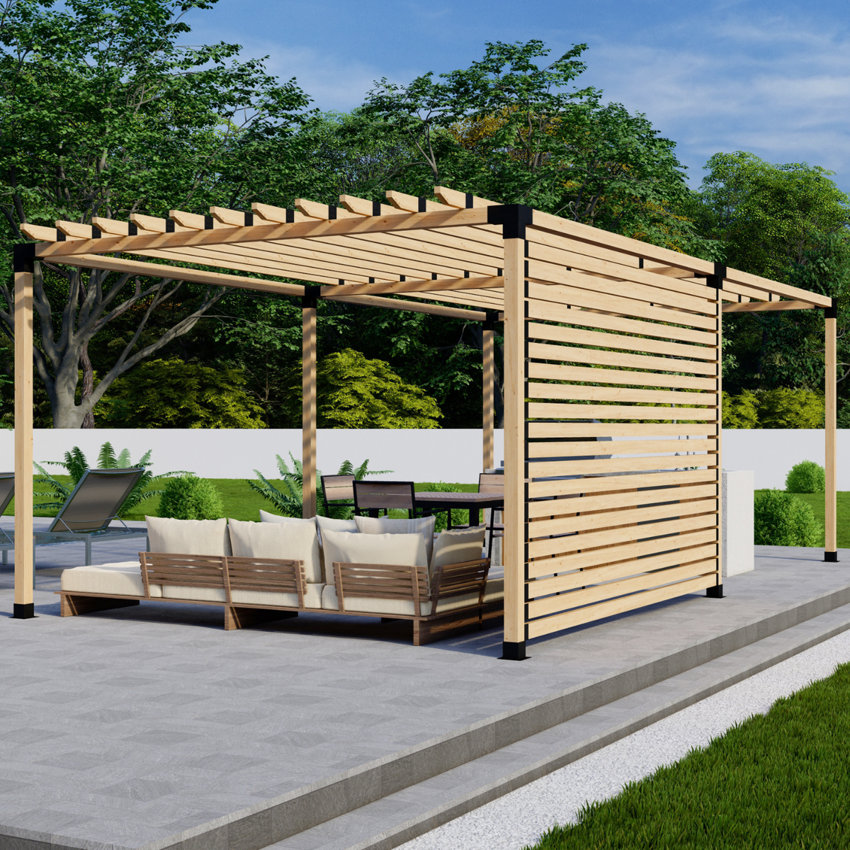 Ensemble de supports pour pergola (choisir le format 4x4 ou 6x6)