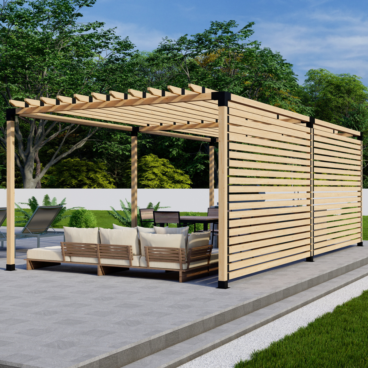 Kit de pergola pour poteaux en bois 4x4