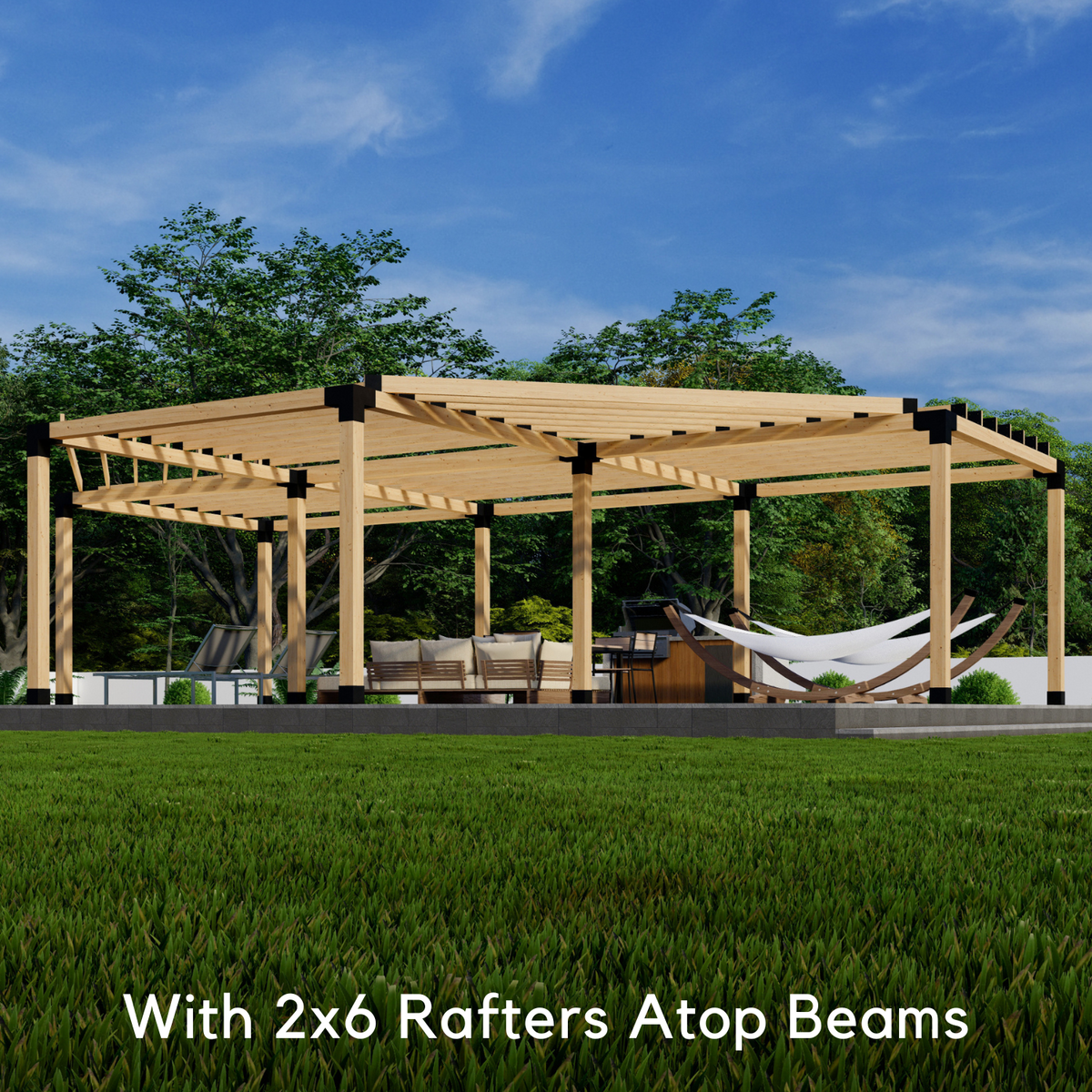 Kit de pergola en demi-octogone – Pour pergola à 6 modules jusqu’à 36' x 24'