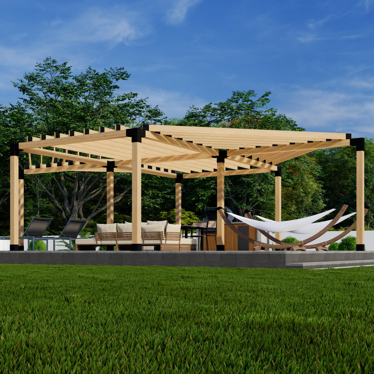Kit de pergola hexagonale – Pour pergola autoportante jusqu’à 36' x 24'