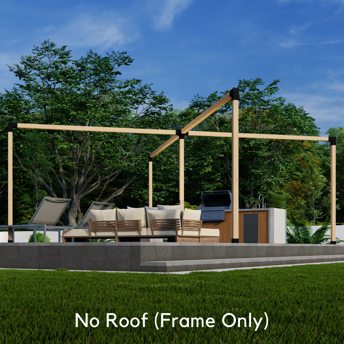 Kit de pergola de jardin avec treillis