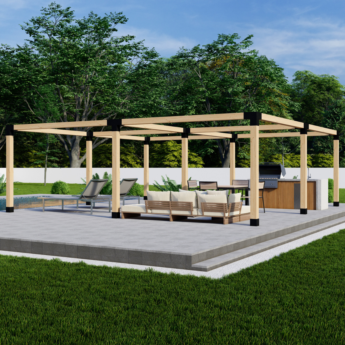 Kit de supports de poteaux pour pergola – Pour pergola de toute taille