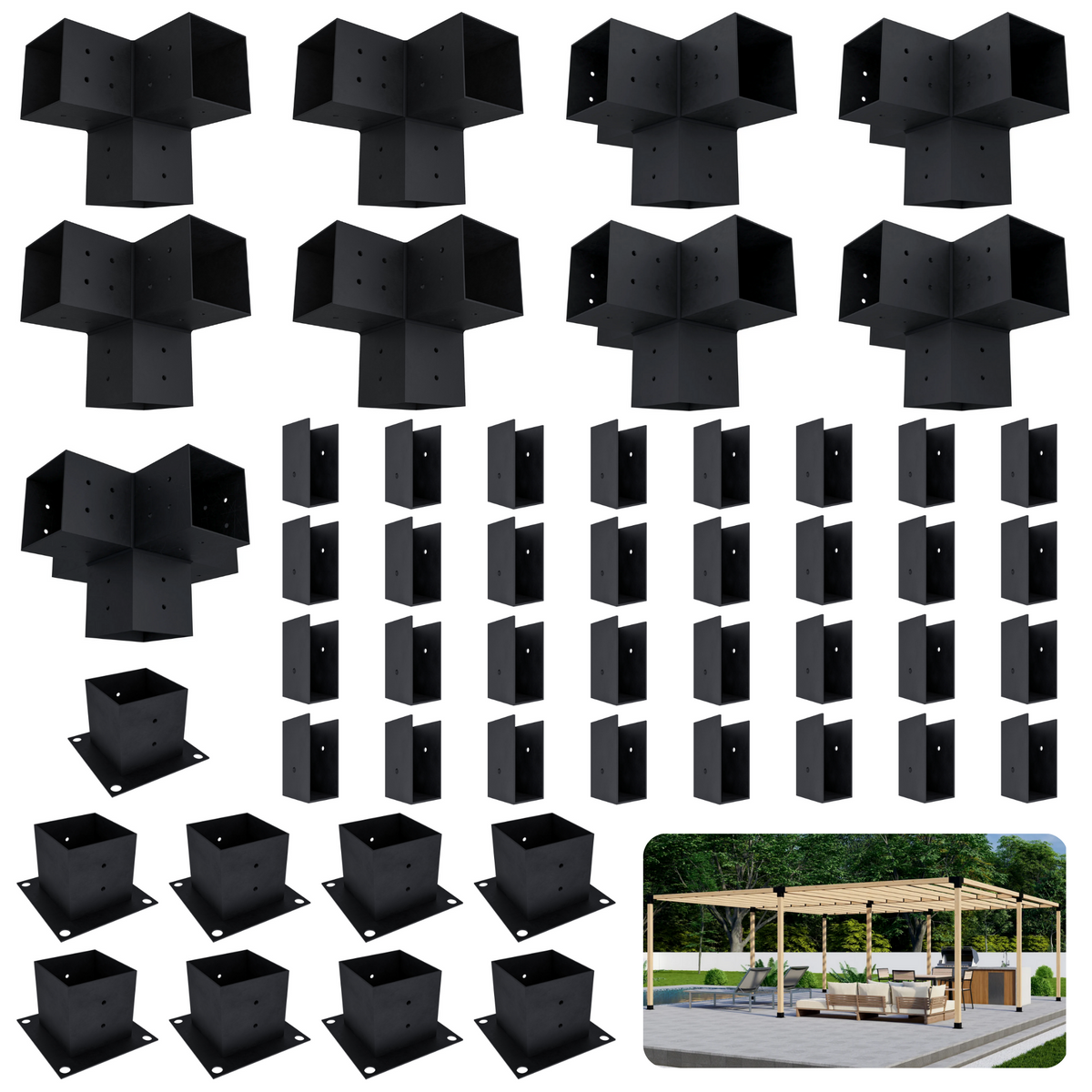 Kit de pergola autoportante 24x14 avec toit