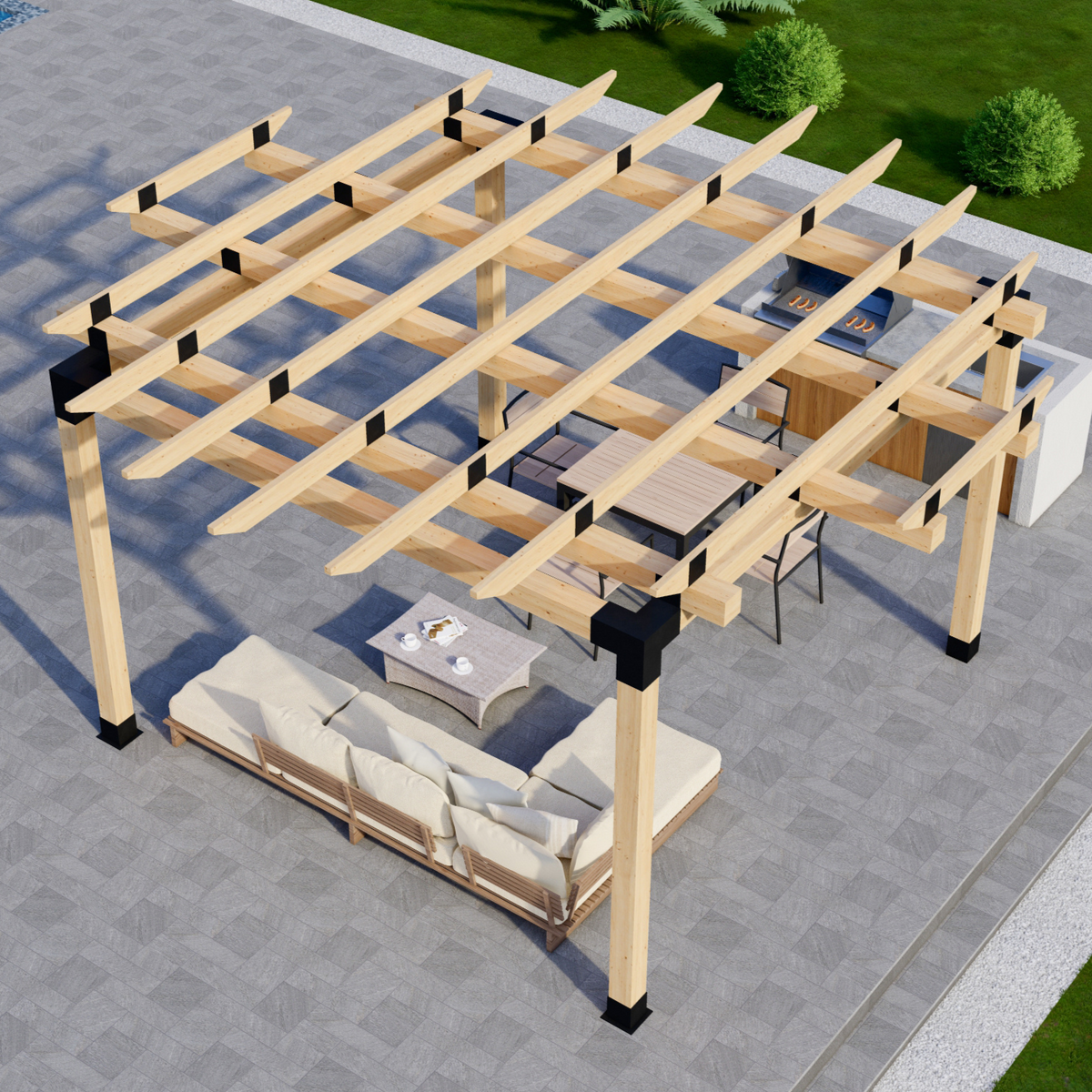 Kit de pergola ronde – Pour pergola de toute taille jusqu’à 12' x 12' avec toit rond