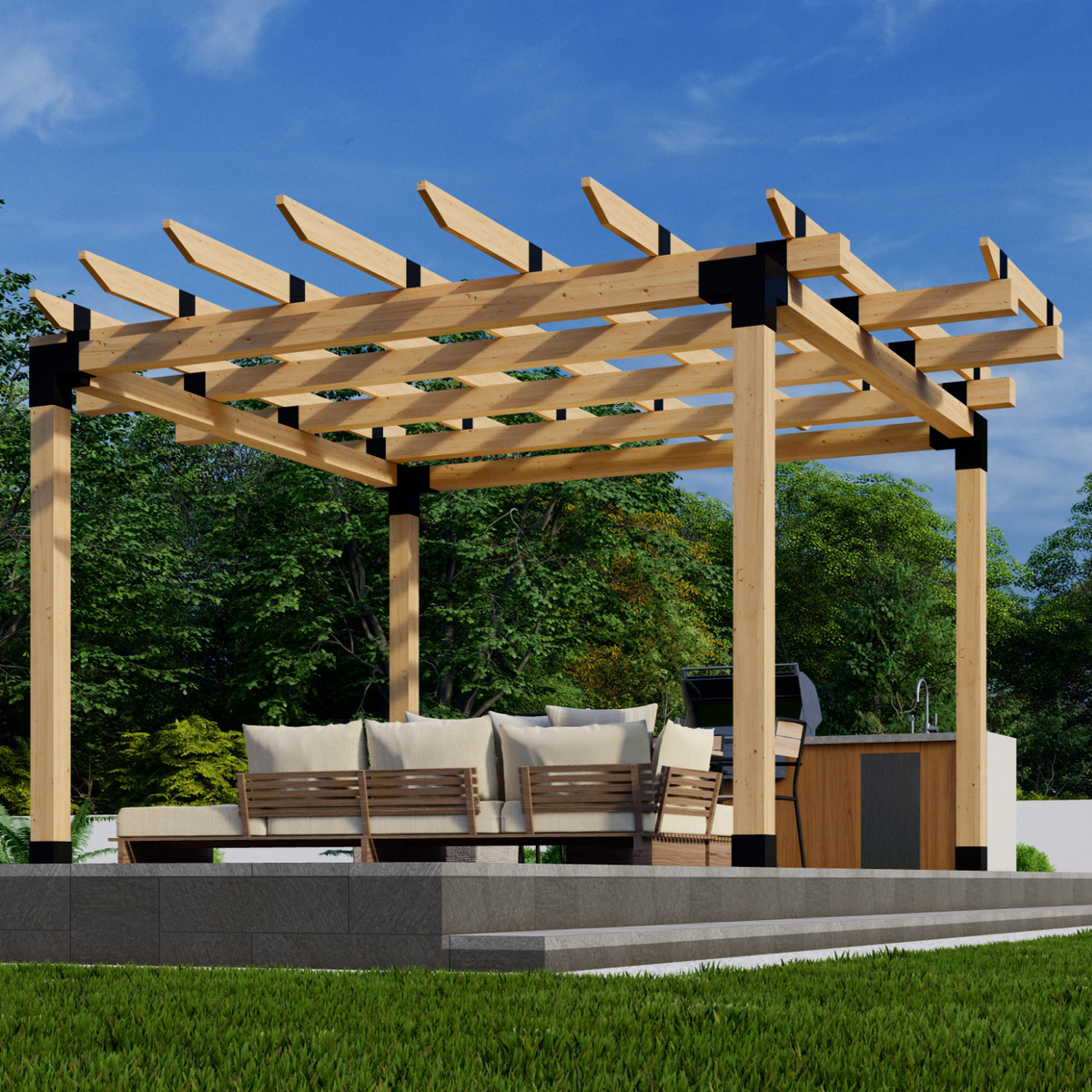 Kit de pergola ronde – Pour pergola de toute taille jusqu’à 12' x 12' avec toit rond