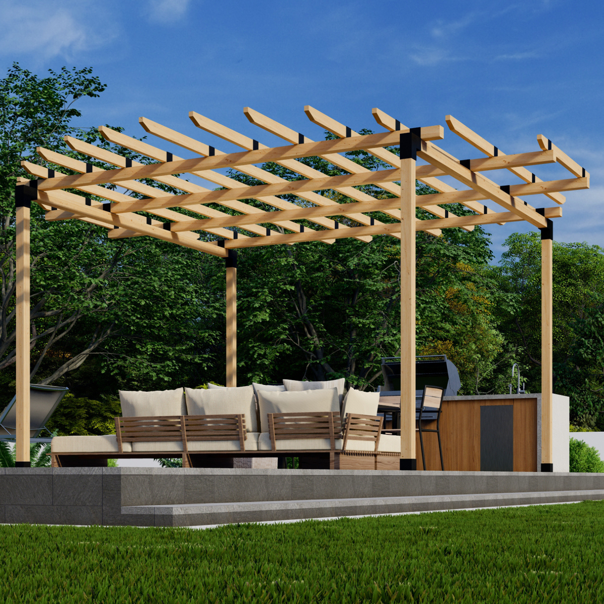 Kit de pergola circulaire complète – Pour pergola autoportante jusqu’à 12' x 12'