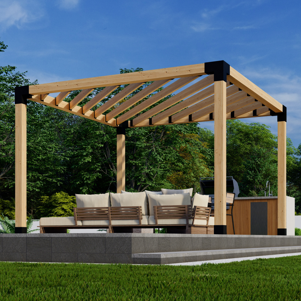 Kit de supports pour construire une petite pergola – Toute taille jusqu’à 12' x 12'
