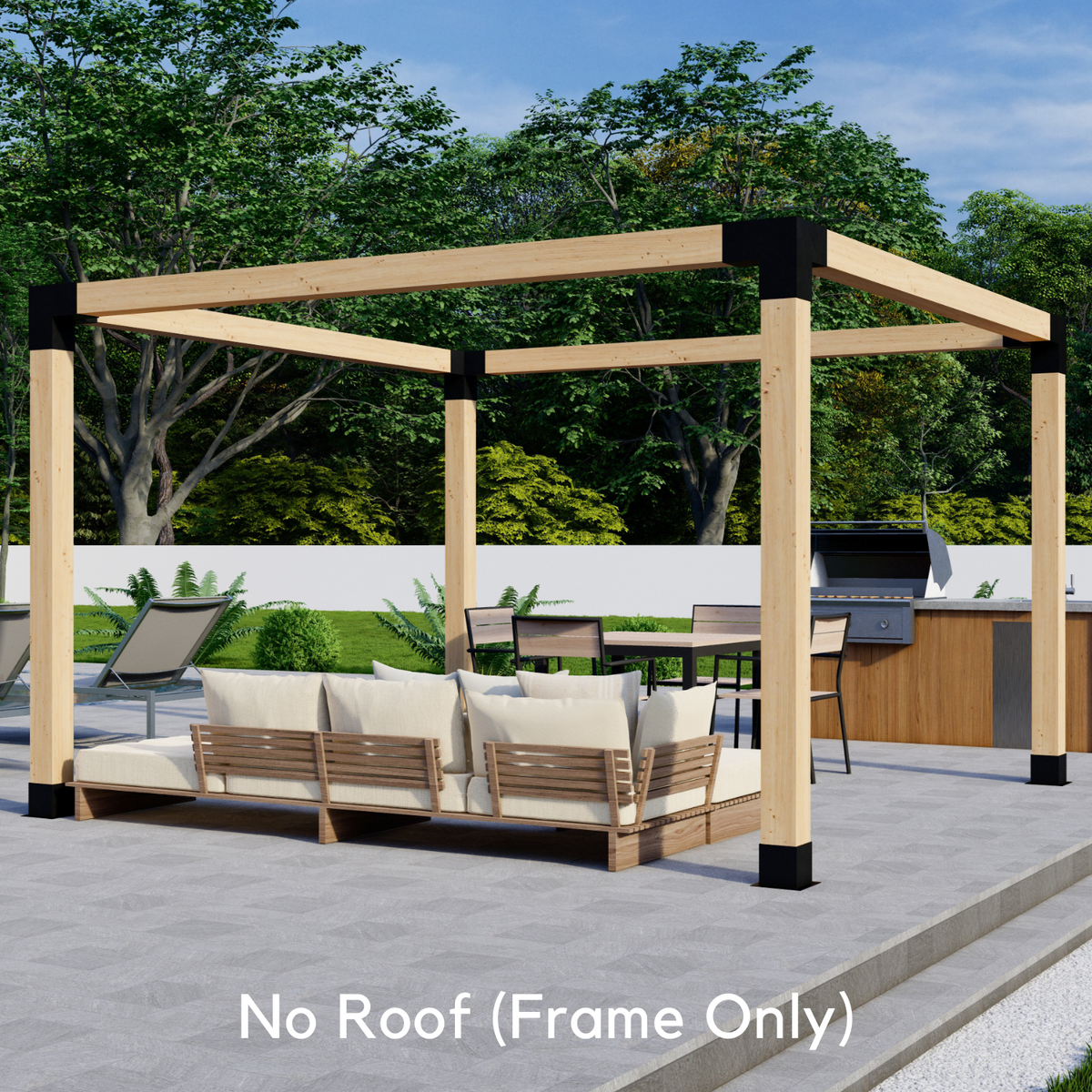 Pergola autoportante 9' x 11' avec toit