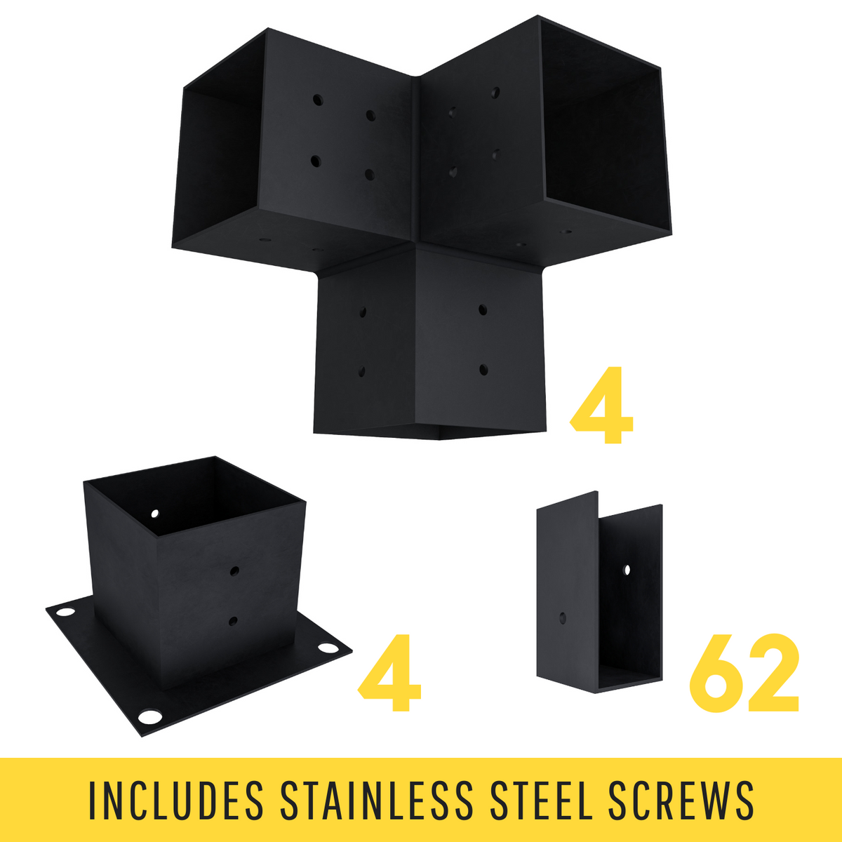 Kit de supports pour pergola en bois