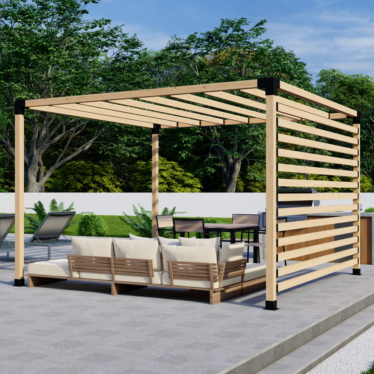 Petit kit de pergola extérieure