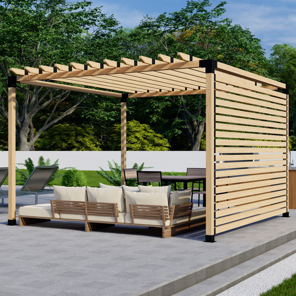 Kit de supports 4x4 pour pergola