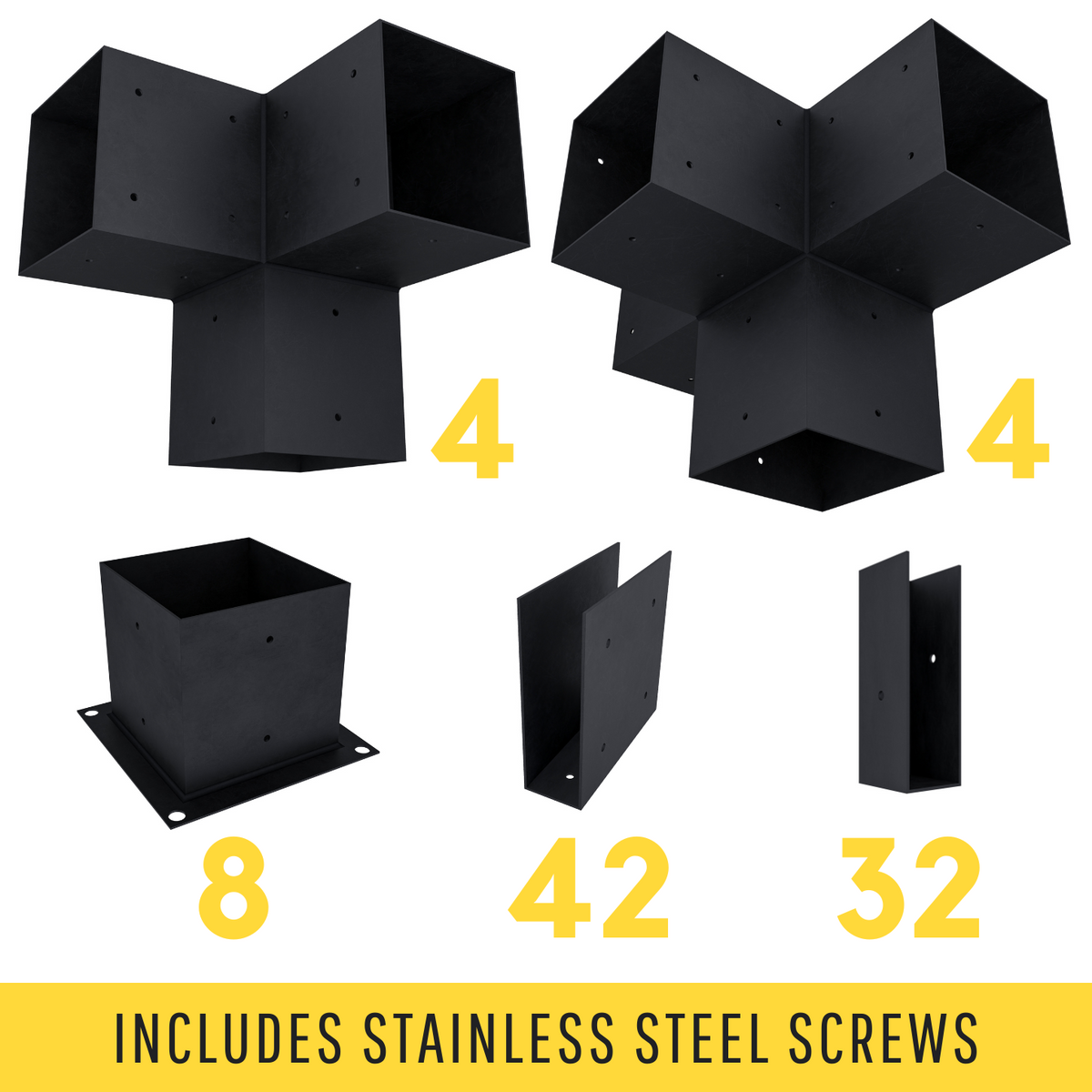 Kit de très grande pergola avec supports 4x4 ou 6x6