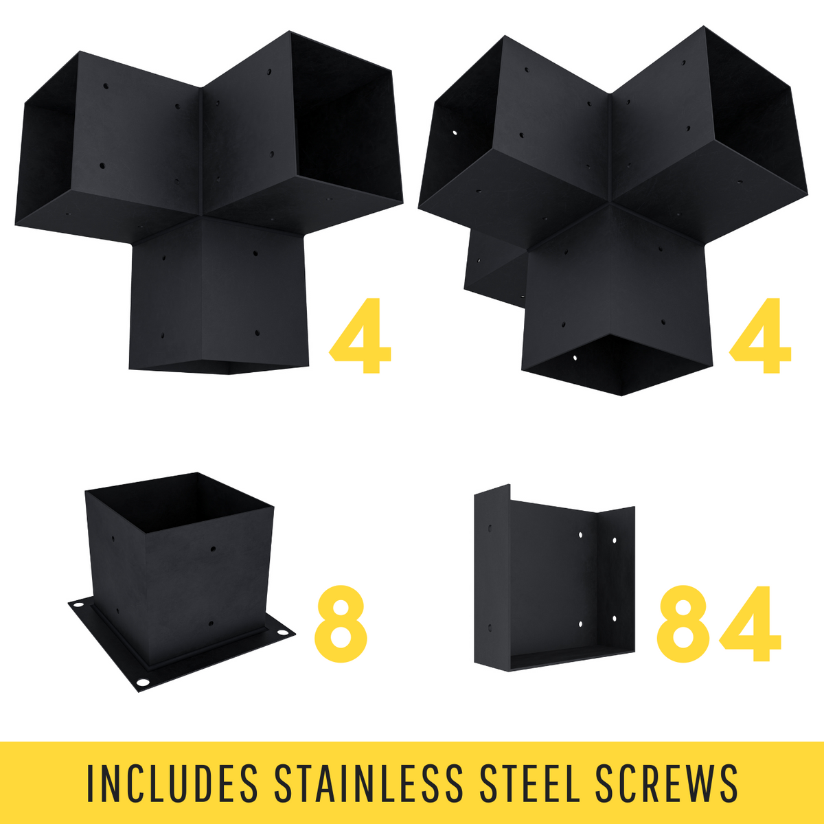 Kit de supports pour pergola longue et étroite